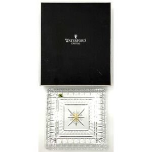 Waterford Grafton Street O'Connell Lead Crystal Tray 10" Square Tray New In Box